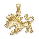14k Large Leo Zodiac Charm - Image 4
