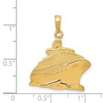 14k Large Cruise Ship Pendant - Image 4