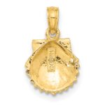 14k Scallop Shell Pendant - Image 3