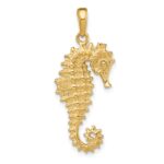 14k 3-D Seahorse Pendant - Image 3