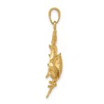 14k Stone Crab with Claw Extended Pendant - Image 2