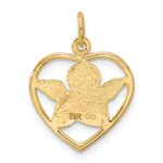 14k Cut-out Angel in Heart Charm - Image 3