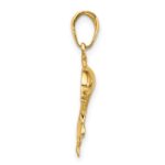 14k Dolphin Swimming Pendant - Image 2