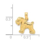 14k Schnauzer Dog Pendant - Image 4