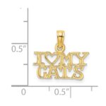 14k I HEART MY CATS Charm - Image 4