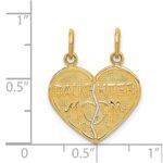 14k MOM-DAUGHTER 2-Piece Break-apart Heart Charm - Image 4