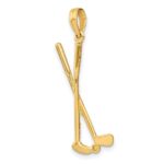 14k 3-D Double Golf Clubs with Ball Charm - Image 5