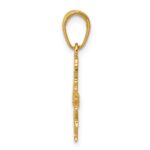 14k Cheerleader with Pom-Poms Pendant - Image 2