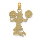 14k Cheerleader Jumping with Pom-Poms Charm - Image 3
