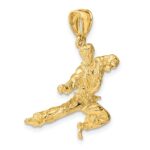 14k 3-D Male Karate Pendant - Image 5