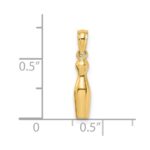 14k 3-D Bowling Pin Charm - Image 3