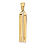 14k 3-D Snow Skis Pendant - Image 3