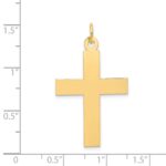 14k Polished Cross Charm - Image 4