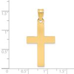 14K Polished Cross Charm - Image 4