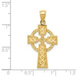 14k Diamond-cut Celtic Cross Pendant - Image 4