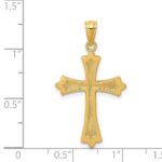 14k Fleur de Lis Cross Pendant - Image 3