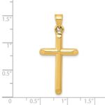 14k 3-D Hollow Cross Pendant - Image 4