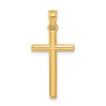 14k Polished Hollow Cross Pendant - Image 3