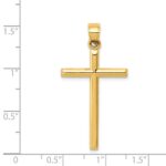 14k Polished Hollow Cross Pendant - Image 4