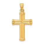 14k Hollow Cross Pendant - Image 3