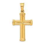 14k Hollow Cross Pendant - Image 3