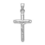 14k White Gold Crucifix Pendant