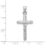 14k White Gold Crucifix Pendant - Image 3