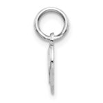 14k White Gold MOM Heart Charm - Image 2