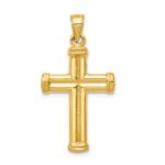 14K Hollow Crucifix Reversible to Cross Pendant - Image 4