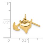 14K 3-D Faith, Hope And Charity Charm - Image 3