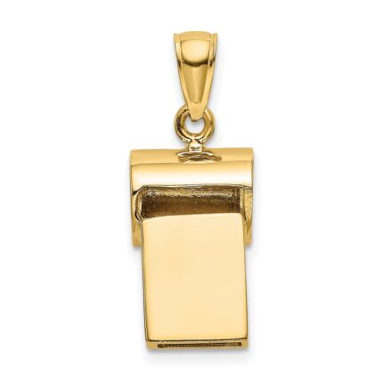 14k 3-D Working Whistle Charm