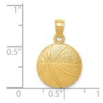 14k Basketball Pendant - Image 4