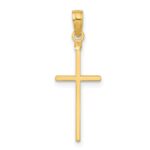 14k Polished Cross Pendant - Image 3