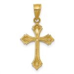 14k Diamond-cut Passion Cross Charm - Image 4