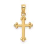 14k Budded Cross Charm