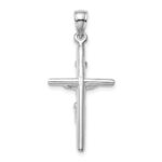 14K White Gold INRI Crucifix Pendant - Image 4