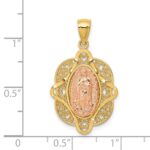 14k Two-tone Our Lady of Guadalupe Pendant - Image 4