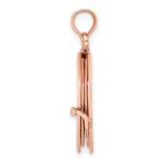 14k Rose Gold 3-D HOLY BIBLE with Lord's Prayer and Moveable Pages Pendant - Image 2