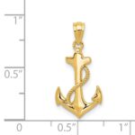 14k Polished Anchor with Rope Pendant - Image 4