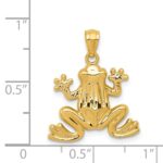 14k Polished Frog Pendant - Image 4