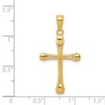 14K Cross with Triangle Tips Pendant - Image 4