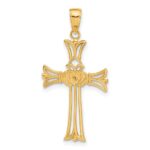 14K Claddagh Cross Pendant - Image 3