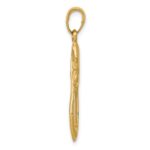 14K Polished with Satin Ribbon Cross Pendant - Image 2