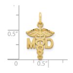 14k M.D. Caduceus Charm - Image 4