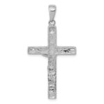 14K White Gold Crucifix Pendant - Image 3