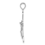 14K White Gold Crucifix Pendant - Image 2