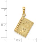 14K 3-D SERENITY PRAYER Book with Moveable Pages Pendant - Image 5