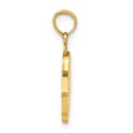 14K Large Solid Hamsa Pendant - Image 2