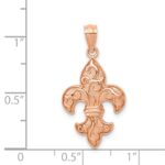 14k Rose Gold Fleur de lis Pendant - Image 4