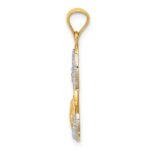 14K and White Rhodium LOVE Angel Pendant - Image 2